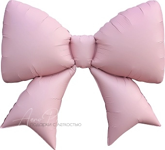 Фольгированный шар  Бант, Розовый, Сатин